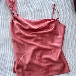 Song of Style Coral Satin Top